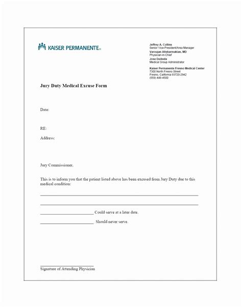 Mar 24, 2018 - Free-Paperwork. . Kaiser doctors note for work